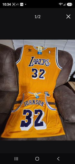 Lakers magic Johnson throwback jersey