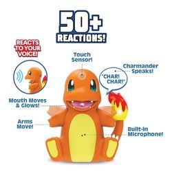 Pokémon Electronic & Interactive My Partner Charmander- Reacts to Touch & Sound, Over 50 Different Interactions with Movement and Sound - Charmander D