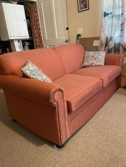 Reddish Patterned Sofa Daybed