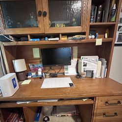 Wooden Desk with Hatch