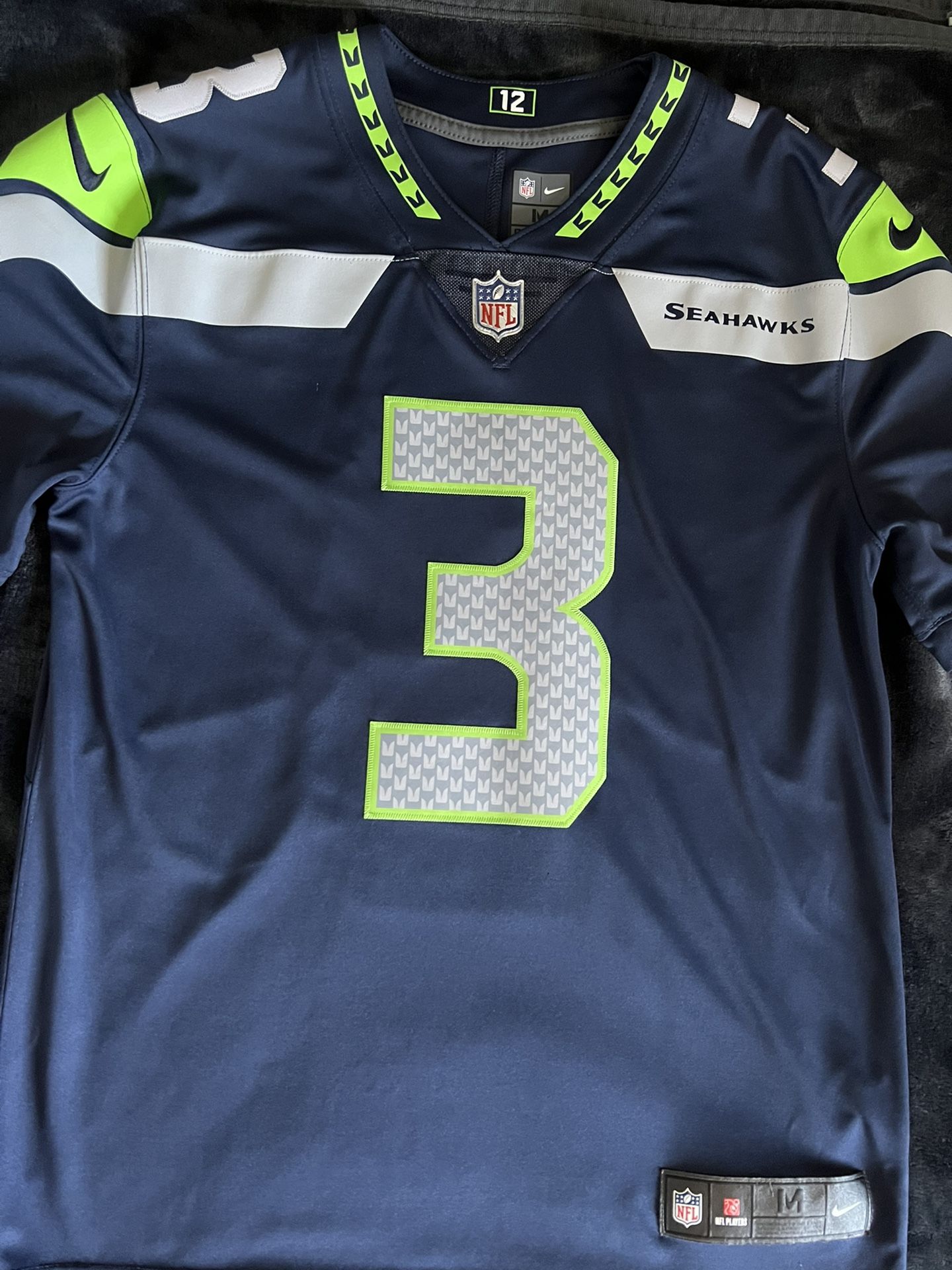 STITCHED Russel Wilson Seahawks Jersey