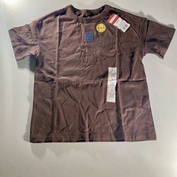 NWT Cat & Jack Oversized Brown Graphic T-Shirt Music Small 6/7 Boys Casual Wear