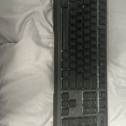 razor black widow wired keyboards with clicky keys  led lights