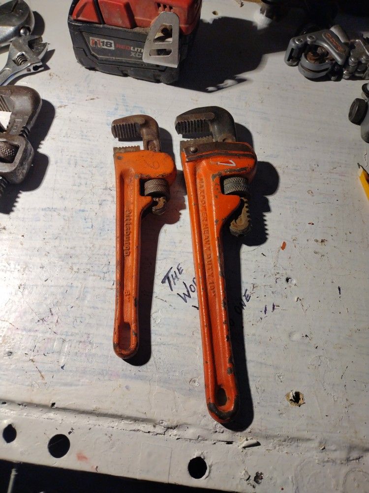 Pipe Wrenches ,Both For $ 10.00