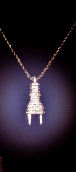 Iced Out Blinged DA"PLUGG" CHAIN AND CHARM
