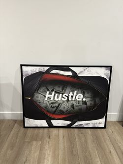 HUSTLE FRAME ART CANVAS / MANCAVE / OFFICE