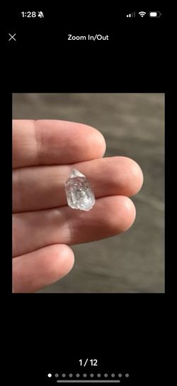 Herkimer point fossil crystal
