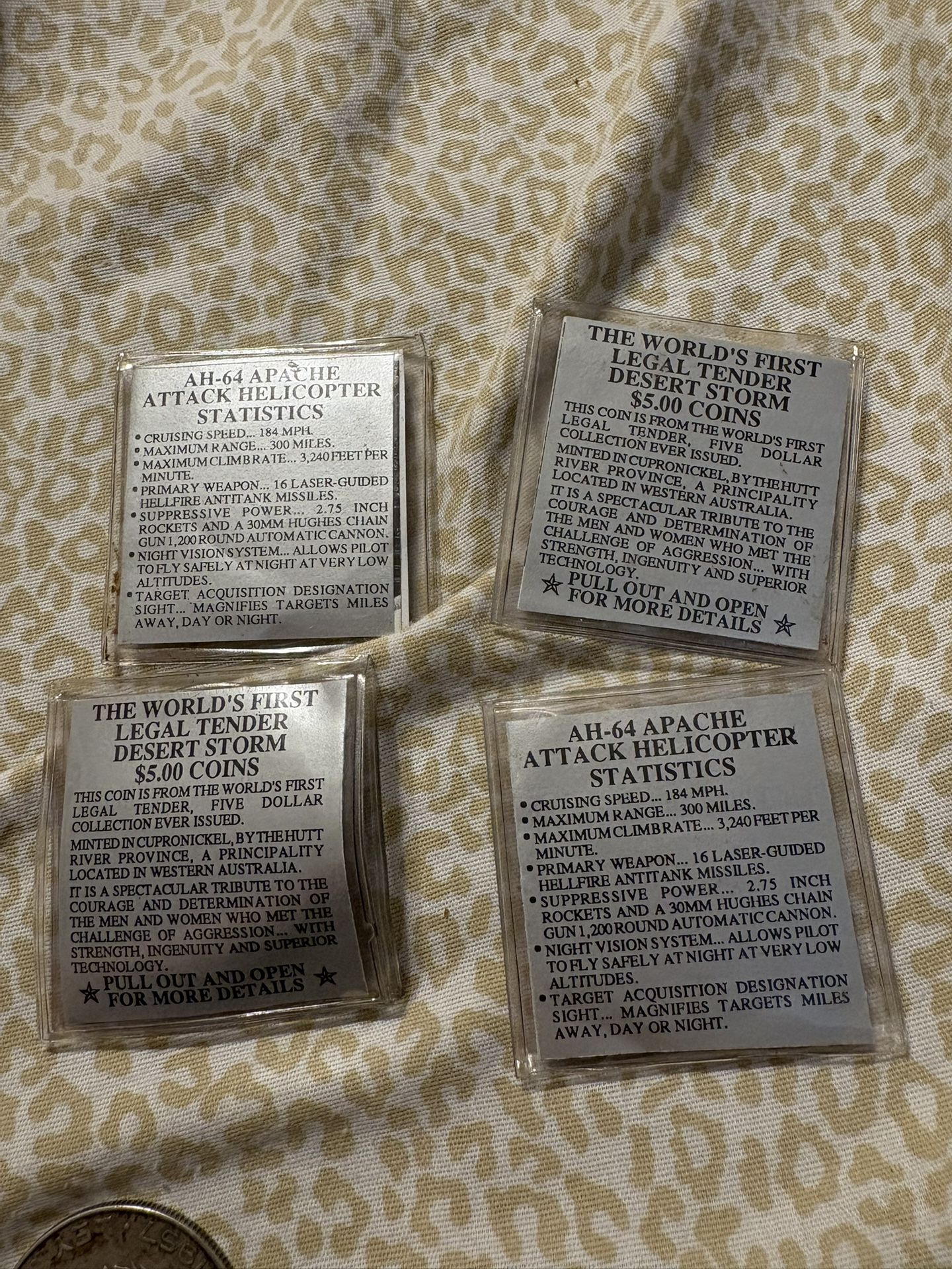 Set Of 4 $5 Coins Collectibles