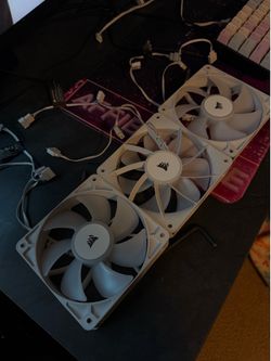 3 Corsair fans. White