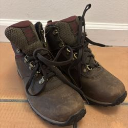Timberland Women’s Brown and Red Hiking Boots