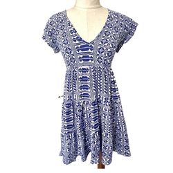Urban Outfitters Blue Pattern Dress