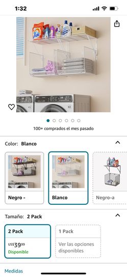 Laundry Room Organizer Rack Baskets Completa Nueva 