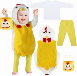 Halloween Baby Rooster Costume Infant Chicken Costume with Chick Basket 0-6month