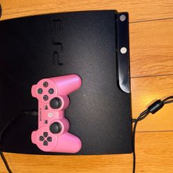 PlayStation 3 With Pink Remote Control Included