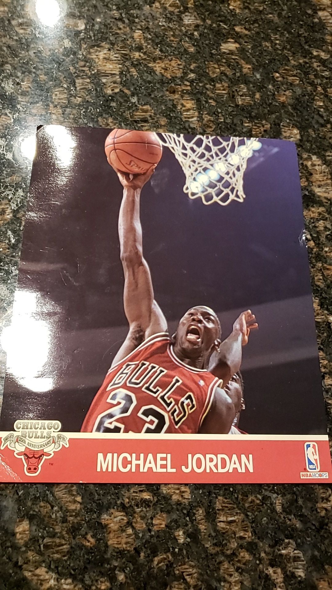 OFFICIAL CHICAGO BULLS PHOTO OF MICHAEL JORDAN CIRCA 1991