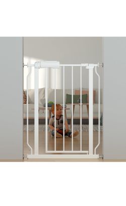 TSAYAWA Narrow Baby gate Baby Safety Gate 24.02-29Inch Auto Close Child Gates, Pressure Mounted Gate for Stairs & Doorways, Indoor/Outdoor Heavy-Duty 