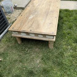 Oversized Solid Wood Coffee Table