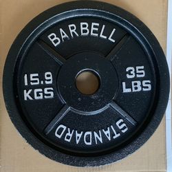 🔥35 lbs Olympic Weight Plate 2-Inch Insert Pair - New (70lbs Total) 💪🏋️
