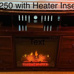 Entertainment Stand With Heater Insert 