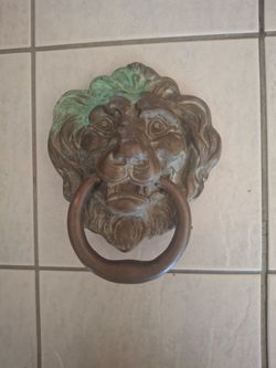 Vintage Lion Head Door Knocker
