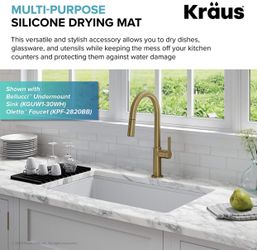 Kraus Self-Draining Silicone Drying Mat (Cyan Blue)