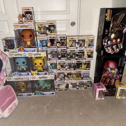 Funko Pops ( Pop Pokemon Marvel Gauntlet Plushies )