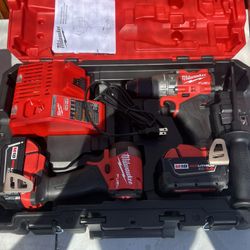M18 FUEL 18V Lithium-Ion Brushless Cordless Hammer Drill and Impact Driver Combo Kit (2-Tool) with 2 Batteries