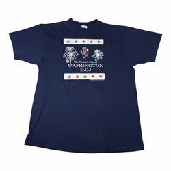 Vintage 1993 The Nation’s Capitol Washington D.C. USA Fireworks Graphic T-Shirt Navy Adult Size XL