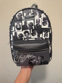 Bride and Frankenstein Mini Backpack