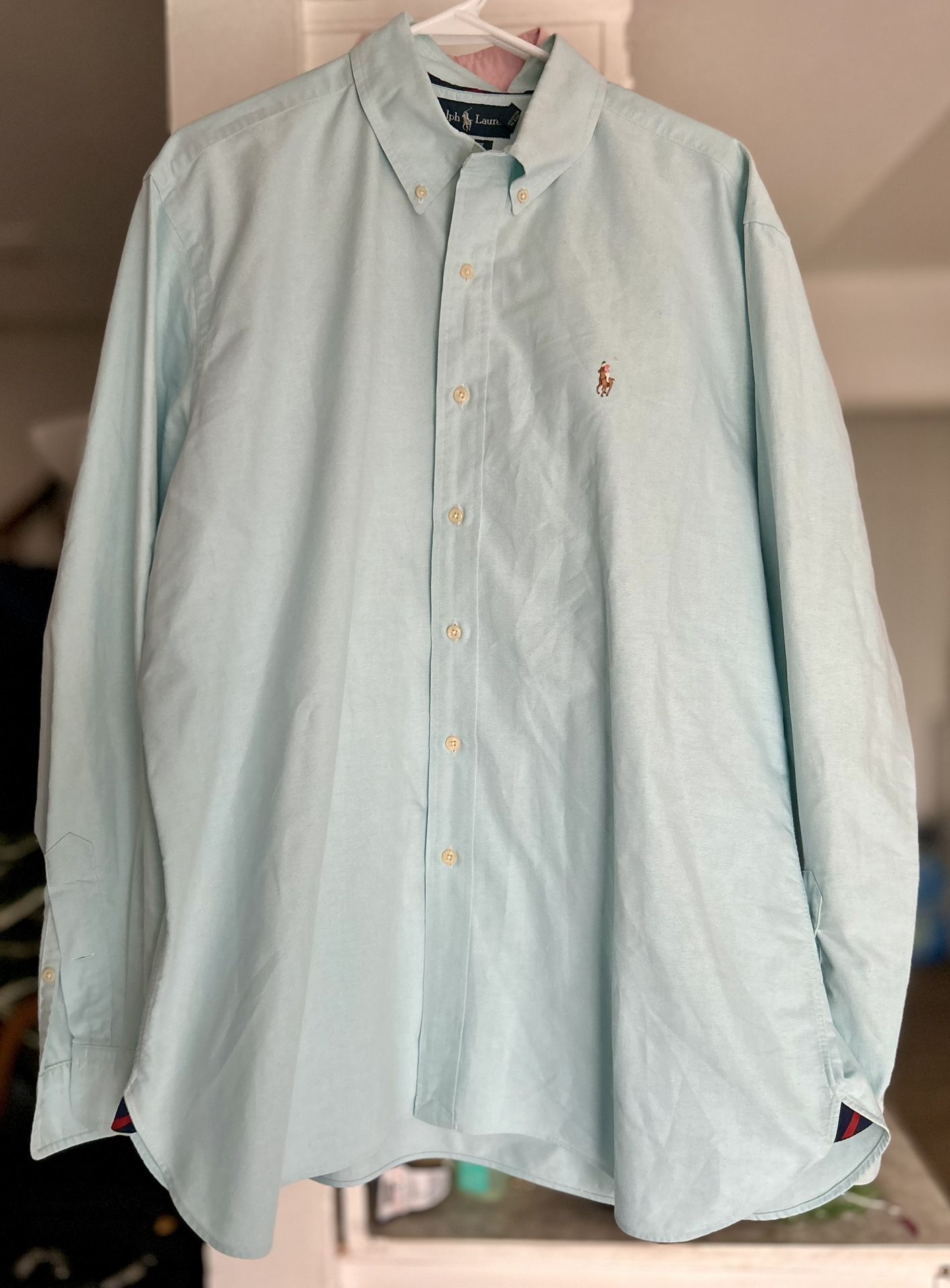  2 Polo Ralph Lauren Classic Fit Oxford Button Front L/S Cotton Shirt  Men's XL