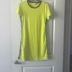 Women’s Calvin Klein Yellow T-shirt Dress - Size M