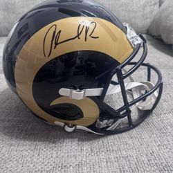 Orlando Pace Signed Autographed  Los Angeles Rams Speed Replica Helmet-Metabilia