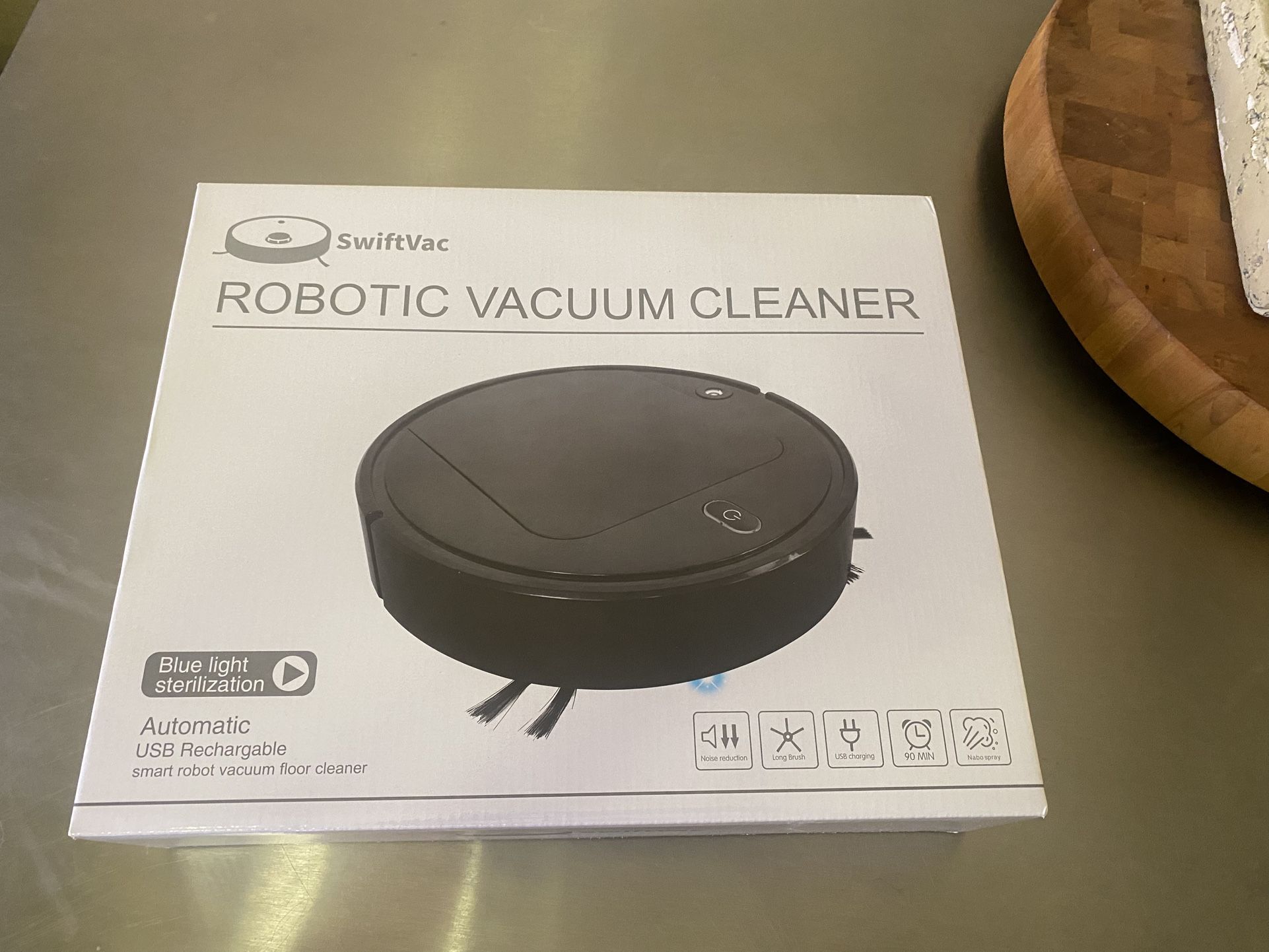 SWIFT VAC ROBOTIC VACUM CLEANER BLUE LIGHT STERILIZATION $22.oo