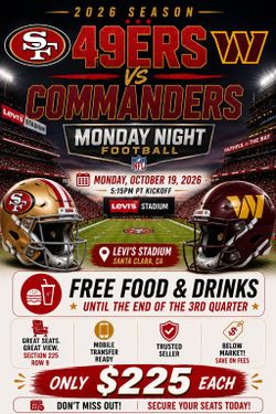 🔥 FREE FOOD & DRINKS INCLUDED + 49ERS TICKETS 🔥