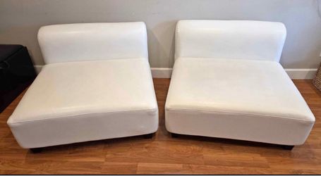 Faux Leather Armless Chairs (Retro/Modern)