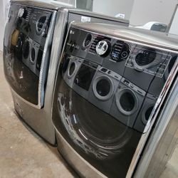 LG SET STEAM WASHER AND ELECTRIC DRYER JUMBO 