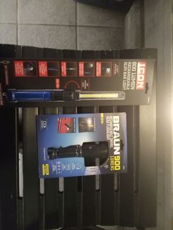 Braun & Icon Rechargeable Work Lights / Headlamp Bundle