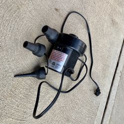 Electric Air Pump For Pool Toys Or Air Mattress Bed. 