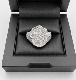 925 Sterling Silver 4.00CT  MOISSANITE Hamsa Men’s Ring Size 12