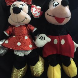 Mickey & Minnie Ty Dolls 