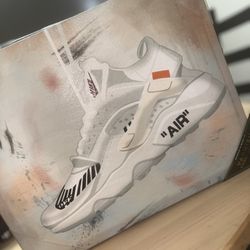 NIKE HURACHES COLLAB W/ OFF WHITE ART CANVAS