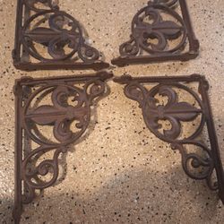 4-Cast Iron Vintage Brackets