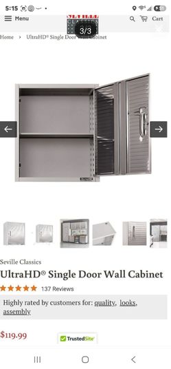 Seville Classics UltraHD Single Door Wall Cabinet