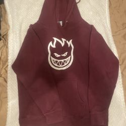 Spitfire Hoodie Mens Large Red Flame Logo Pullover Fleece Skateboard Hoodie