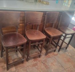Wooden High Chairs / bar chairs