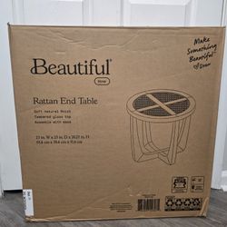 Rattan End Table