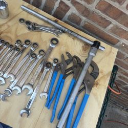 Wrenches, Channel Locks And Breaker Bar