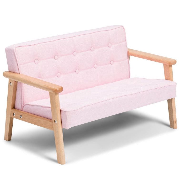 Kids Sofa Loveseat 2seats For Girls ,pink, Birthday Gift