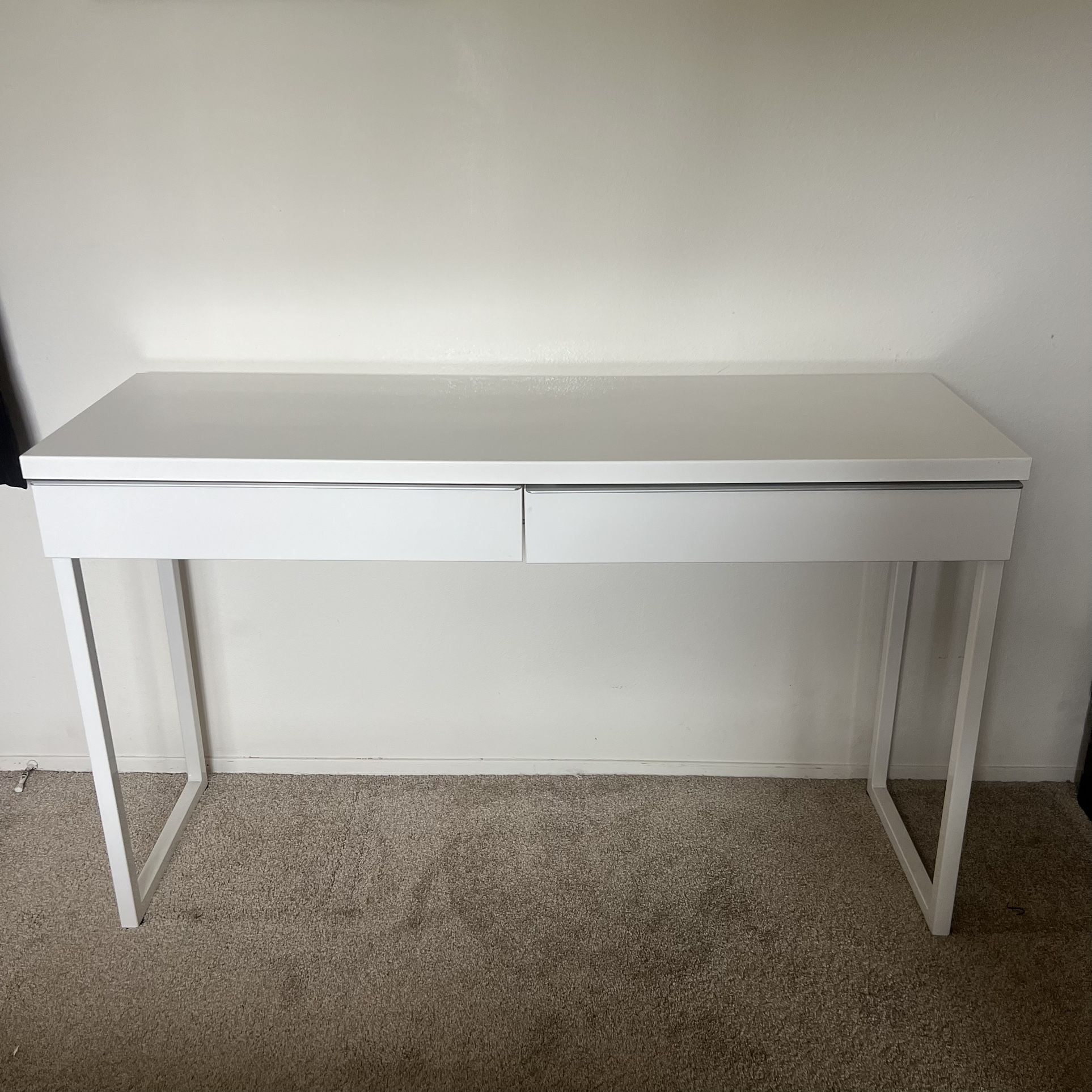 White Two-Drawer Vanity