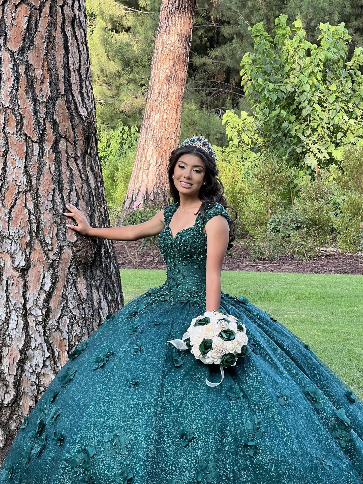 Emerald Green Quince Dress, Cape,